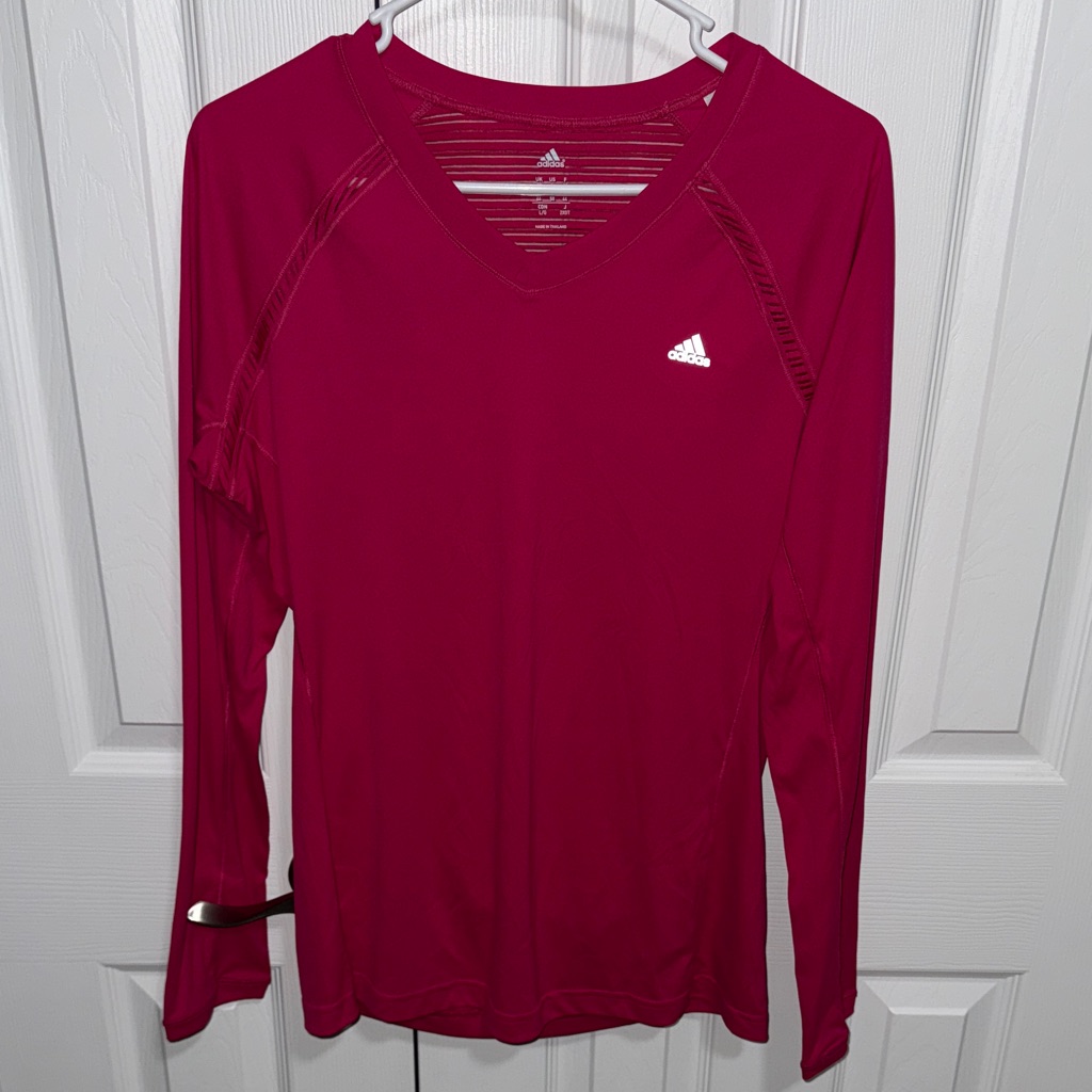 Adidas Women's Magenta Long Sleeve Top